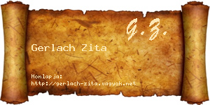 Gerlach Zita névjegykártya