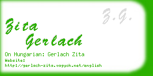 zita gerlach business card